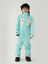 Kinder Air Pose Winter Warrior Einteiler-Schneeanzug im Blockdesign