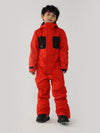 Kinder Air Pose Winter Warrior Einteiler-Schneeanzug im Blockdesign