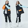 Arctic Queen Damen-Schneeanzüge mit Farbblock-Design in Divided Sky