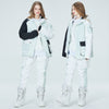 Arctic Queen Damen-Schneeanzüge mit Farbblock-Design in Divided Sky