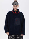 Damen-Fleecejacke aus Kunst-Sherpa-Fleece mit durchgehendem Reißverschluss für abenteuerliche Bergtouren