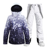 SMN Mountain Freeze Damen-Winter-Snowboardanzug mit buntem Print, wasserdicht