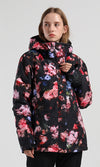 SMN Mountain Freeze Damen Winter-Snowboardjacke mit buntem Print, wasserdicht