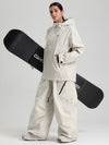 Gsou Snow Damen-Pullover-Anorak, strapazierfähig, Bergflauschig, Baggy-Schneeanzug