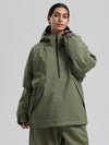 Gsou Snow Damen-Snowboardjacke im urbanen Stil, Pullover-Anorak, Snowboardjacke