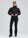 Alpine Luxe Daunen-Overall für Damen, Fleecegefüttert, Winter-Glamour-Ski-Overall