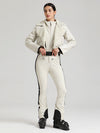 Glacier Vogue Ski-Overall für Damen & Kunstlederjacke mit Fleecekragen