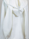 RenChill Unisex Hasen-Kapuzenpullover mit weitem Sitz und Schneemotiv – Verzierung mit langen Ohren