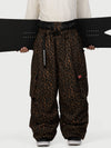 Funktionelle Herren-Streetwear-Cargohose mit Gürtel und mehreren Taschen, Baggy-Schneehose