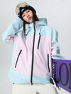 Searipe Damen-Skijacke im Retro-Look mit Farbblock-Design und lockerem Sitz