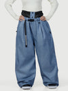 Urban Vibe Damen-Arbeitskleidungs-inspirierte, nietenverzierte, weite OG Baggy Schneehose