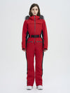 Damen-Skioverall mit hohem Tragekomfort, elegantem Bergflausch und Kunstpelzbesatz