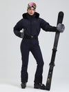 Arctic Vogue Damen-Daunenoverall mit Fleece-Futter im Berg-Chic-Stil