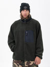 Herren-Fleecejacke aus Kunst-Sherpa-Fleece mit durchgehendem Reißverschluss für abenteuerliche Bergtouren