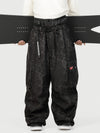 Funktionelle Herren-Streetwear-Cargohose mit Gürtel und mehreren Taschen, Baggy-Schneehose