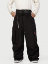 Funktionelle Herren-Streetwear-Cargohose mit Gürtel und mehreren Taschen, Baggy-Schneehose