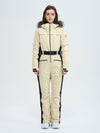 Damen-Skioverall mit hohem Tragekomfort, elegantem Bergflausch und Kunstpelzbesatz
