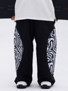 Herren Allwetter-Cargo-Schneehose mit reflektierendem, stylischem Grafikmuster