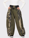 Wild Motion Damen-Schneehose mit reflektierendem Farbblock-Design und extra weitem Schnitt