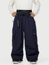 Funktionelle Herren-Streetwear-Cargohose mit Gürtel und mehreren Taschen, Baggy-Schneehose