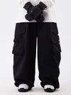 Wild Soul Steeze ParkRider Damen-Cargohose mit mehreren Taschen und Leopardenmuster