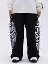 Damen Allwetter-Schneehose mit reflektierendem, stylischem Grafikmuster