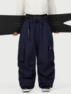 Funktionelle Herren-Streetwear-Cargohose mit Gürtel und mehreren Taschen, Baggy-Schneehose