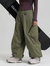 Gsou Snow Damen Strapazierfähige Urban Vibe All Function Baggy Schneehose