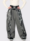 Wild Motion Damen-Schneehose mit reflektierendem Farbblock-Design und extra weitem Schnitt