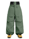 Gsou Snow Urban Slope Damen-Schneehose mit Knieflex-Cargotaschen und weitem Bein
