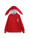 Doorek Unisex Niedlicher Hasen-Schnee-Hoodie - Lange Ohren-Verzierung