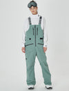Damen Mountain Freerider Swag Cargo Snowboard Bib Overalls Baggy Snow Pants