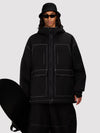 UrbanCraft Street Utility Freestyle Schneejacke für Herren – Reflektierende Kapuze & Arbeitskleidungsdesign
