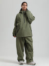 Gsou Snow Damen-Snowboardanzug, strapazierfähig, urbaner Look, Pullover-Anorak