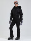 Arctic Vogue Damen-Daunenoverall mit Fleece-Futter im Berg-Chic-Stil