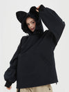 Doorek Damen-Fleece-Kapuzenpullover, flauschig, niedlich, wasserdicht, mit Katzenohren-Verzierung