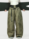 Urban Vibe Damen-Arbeitskleidungs-inspirierte, nietenverzierte, weite OG Baggy Schneehose