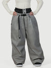 Urban Vibe Damen-Arbeitskleidungs-inspirierte, nietenverzierte, weite OG Baggy Schneehose