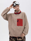 Damen-Fleecejacke aus Kunst-Sherpa-Fleece mit durchgehendem Reißverschluss für abenteuerliche Bergtouren