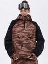 Damen Mountain Freestyle Cargo Pocket Bomber Camo Snowboardjacke