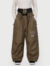 Camden Punk Rivet Street Utility Cargo-Schneehose für Damen – Baggy Freestyle Passform