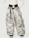 Urban Vibe Damen-Arbeitskleidungs-inspirierte, nietenverzierte, weite OG Baggy Schneehose