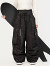 Funktionelle Damen-Streetwear-Cargohose mit Gürtel und mehreren Taschen, Baggy-Schneehose