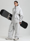 Gsou Snow Damen-Snowboardanzug, strapazierfähig, urbaner Look, Pullover-Anorak