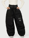 Camden Punk Rivet Street Utility Cargo-Schneehose für Damen – Baggy Freestyle Passform