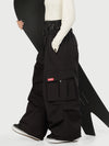 Funktionelle Damen-Streetwear-Cargohose mit Gürtel und mehreren Taschen, Baggy-Schneehose