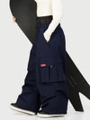 Funktionelle Damen-Streetwear-Cargohose mit Gürtel und mehreren Taschen, Baggy-Schneehose