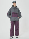 Damen-Winter-Bomberjacke, Baggy-Schneejacke mit praktischen Cargotaschen, Snowboardhose