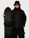 UrbanCraft Street Utility Freestyle Schneejacke für Damen – Reflektierende Kapuze & Arbeitskleidungsdesign