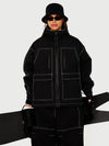 UrbanCraft Street Utility Freestyle Schneejacke für Damen – Reflektierende Kapuze & Arbeitskleidungsdesign